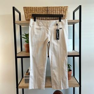NWT Express Columnist Low-Rise Beige Capri/Crop Dress Pant Trouser, 8